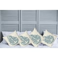 thumbnail image 2 of Ambesonne Anchor Throw Pillow Cover 4 Pack, Vintage Nautical Sea, 18", Blue Cream, 2 of 7