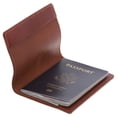 thumbnail image 3 of 100% Soft Leather Passport Cover - Plain Leather Holder Slim Sleeve Case, 3 of 5