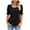 Black, variant on Patlollav Womens Tshirts Under $10, Womens Short Sleeve Tops Casual Solid Color Square Neck Ruffle Sleeve Blouses T-Shirt