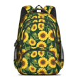 thumbnail image 2 of Sunflower and Leaf Green Pattern Cute School Backpack Bag with Padded Back and Adjustable Shoulder Straps 16.9 X 12.6 X 5.9 Inches, 2 of 5