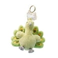 thumbnail image 1 of Llavero colgante de peluche de pavo real, accesorio creativo para bolso, llavero de muñeco de pavo real para Verde, 1 of 9