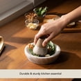 thumbnail image 3 of Ellementry Marble Mortar and Pestle Set – Handcrafted Stone Spice Grinder & Herb Crusher – Manual Kitchen Grinding Tool for Spices, Nuts & Seeds – Heavy Duty Pestle and Mortar, 100% Marbel, 3 of 7