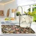 thumbnail image 5 of Ethnic Bohemian Mandala Paisley Flower Dish Drying Mats Kitchen Mat Microfiber Counter Absorbent Dish Pad Drainer Rack 18"x24", 5 of 7