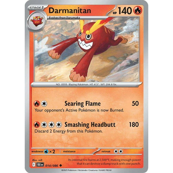 Pokemon Black Bolt Uncommon Darmanitan #14