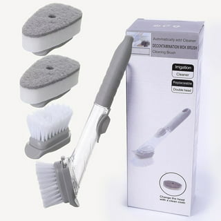 3 Pack Soap Dispenser Brush Dishwand Grip Dish Brush Scrubber Kitchen —  AllTopBargains
