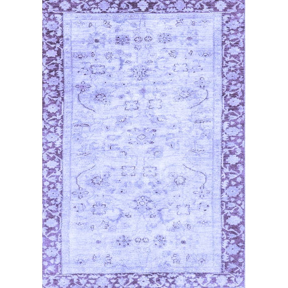 Ahgly Company Indoor Rectangle Abstract Blue Modern Area Rugs, 2' x 3'