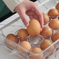 thumbnail image 3 of BPA Free Refrigerator Organizer Bins, Stackable Egg Holder, 18 Egg Tray, 3 of 7