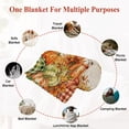 thumbnail image 6 of Orange Pumpkins Fall Thanksgiving Throw Blanket, Flannel Fleece Blanket with Striped Design for Couch, Maple Leaf Rustic Soft Breathable All Season Plush Blankets for Sofa Office Travel 40"x50", 6 of 9