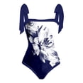thumbnail image 3 of MKLEKYY Bikini Mujer Traje De Baño Women Vintage Abstract Floral Print 1 Piece Swimwear+1 Piece Cover Up Two Piece Vintage Print Swimsuit Monokini Bikini 2 Piece Swimsuits Two Piece Tankini Set 125, 3 of 4