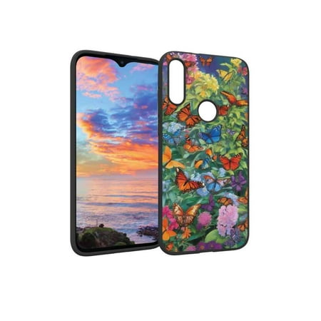 Vibrant-butterfly-gardens-7 phone case for Moto E 2020 for Women Men Gifts,Flexible Painting silicone Shockproof - Phone Cover for Moto E 2020