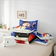 thumbnail image 6 of Manfei Happy Christmas 7-Piece Bedding Comforter Set,Cartoon Snowman King Bedding Sets,White Red Blue Bed Sheets For Boys Kids,Microfiber Bedroom Decor Reversible, 6 of 8