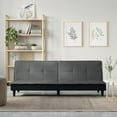 thumbnail image 1 of vidaXL Sofa Bed Dark Grey Fabric, 1 of 5
