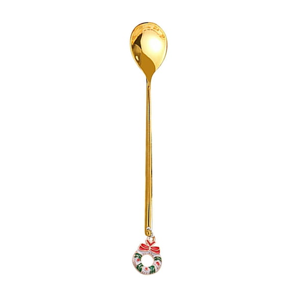 Ratfeit Coffee Spoons, Stirring Spoons, Tea Spoons Long Handle, Gold Teaspoons, Round Dessert Spoons, Ice Tea Spoons, Long Spoons for Stirring, Gold Espresso Spoons Stainless Steel