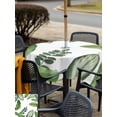 thumbnail image 5 of Outdoor Tablecloth with Umbrella Hole for Patio/Picnic/Party/Camping, Green Leaves Waterproof Table Cloth Square Cover Washable, Tropical Summer Botanical Watercolor Elegant Leaf (54"x 54"), 5 of 8