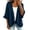 01 Dark Blue, variant on Fewfanhot Womens Tops 2026 Ruffle Button Down Denim Shirt Casual V Neck Jean Tunic Blouse Tops
