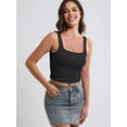 thumbnail image 5 of Women Double Lined Womens Tank Tops Y2K Going Out Crop Tops Slim Sleeveless Summer Square Neck Shirts, 5 of 7