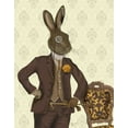 thumbnail image 2 of Fab Funky 20x24 White Modern Wood Framed Museum Art Print Titled - Dapper Hare, 2 of 4
