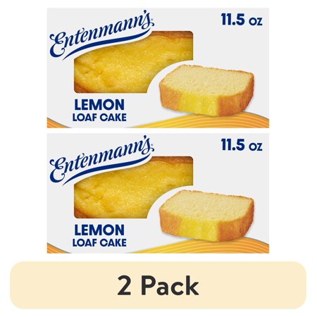(2 pack) Entenmann's Lemon Loaf Cake, 11.5 oz, Loaf Cake, Box