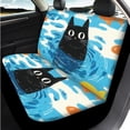 thumbnail image 3 of Uorisanigo Cute Black Cat 14 Pieces Cars Seat Covers Sets Steering Wheel Cover and Cars Headrest Cover Center Console Cover Car Seat Belt Cover Water Cup Pad Comfortable Suitable for Car SUV, 3 of 6