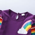 thumbnail image 6 of WIBACKER Girls Long Sleeve Stretchy Dress Kids A line Twirly Skater Casual Rainbow Unicorn Dresses, 6 of 10