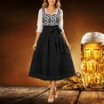 thumbnail image 2 of Xijirk Women Oktoberfest Dress Leopard Print Bodice Midi with Tie Waist Sash for Halloween and Festival Themed Party,S, 2 of 4