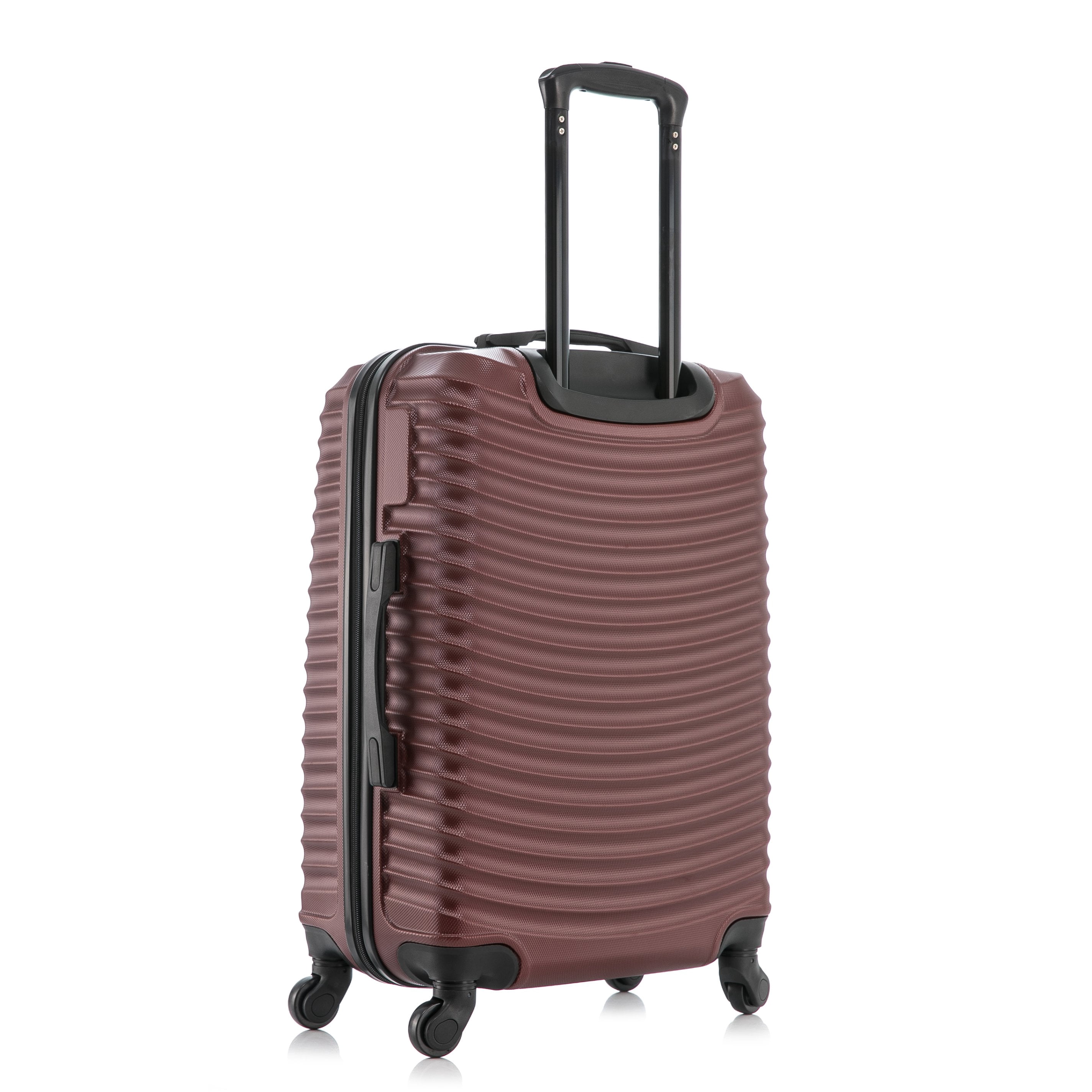 DUKAP Adly 24" Hardside Lightweight Luggage with Spinner Wheels, Handle and Trolley, Wine