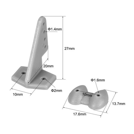 Control Horn 27x20mm Plastic Horns With 4 Holes 1 4mm For Rc Airplane Parts Grey 10 Sets Walmart Canada