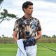 thumbnail image 3 of Fotbe Vintage Blue Floral Wolf Camiseta Polo de Golf para Hombre con Estampado – Camisa Deportiva Transpirable con Cuello Abotonado-Large, 3 of 6