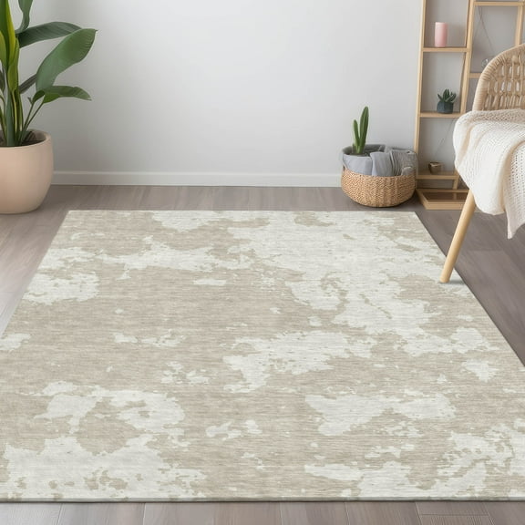 Addison Rugs Chantille Indoor/Outdoor Transitional Modern Beige Washable Rectangle Rug, 10' x 14'