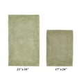 thumbnail image 2 of Better Trends 2 Piece Premium Bathroom Rug Set 100% Cotton Soft Tufted Reversible Bath Rug Water absorbent Bath Mat Ideal for Bathroom Shower and Tub Use, Edge Collection Sage (17" x 24" | 21" x 34"), 2 of 5