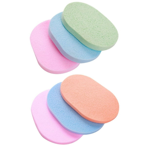 6Pcs Portable Facial Sponges Multifunction Exfoliating Sponges