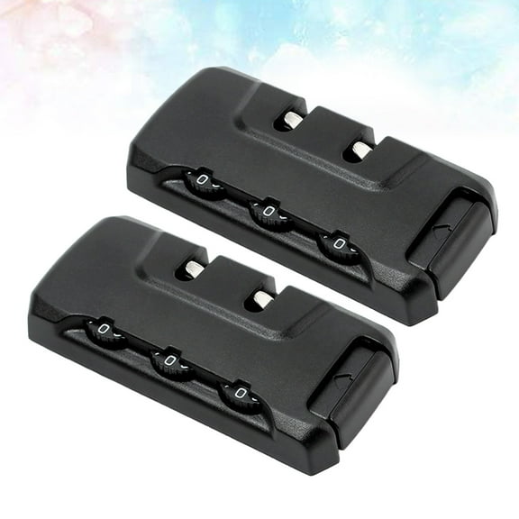 WHAMVOX  2 PCS Password Luggage Security Lock Locks for Suitcases Travel Black