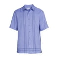 thumbnail image 5 of Cafe Luna Men’s Woven L-Shaped Print Short Sleeve Shirt, 5 of 5