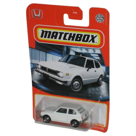 Matchbox 1976 Honda CVCC (2020) White Die-Cast Metal Toy Car 49/100