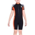 thumbnail image 1 of Niños traje de buceo traje de buceo secado rápido retroceso mono cremallera transpirable deportes pieles de buceo para buceo snorkeling surf nadando negro l kenally OD003670-07, 1 of 7