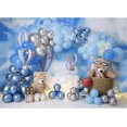 thumbnail image 2 of Blue Baby First Birthday Beautiful Backdrop Boy Girl Gold Balloons Bear 1st Birthday Party Cake Smash Backdrops for Photography One Birthday Party Decorations Background Photo Shoot Banner, 2 of 3