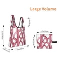 thumbnail image 2 of Shopping Bag 17.5×4.5×15in Crack Resistant Waterproof Super Large Capacity Reusable Extended Handle Can Be Carried Or One Shoulder Crimson Moroccan Trellis Hand-Drawn Sketch_1, 2 of 8