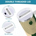 thumbnail image 3 of Yayeee 40oz Stainless Steel Tumbler with Straw and Handle Double-Wall Insulated Travel Water Bottle, Beige Abstract, 3 of 8