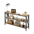 thumbnail image 1 of VEVOR Mesa de consola estrecha para sofá , 55,1 pulgadas detrás de la mesa del sofá, mesa de entrada larga de 3 niveles y mesa de pasillo delgada, mesa de sofá estrecha con marco de metal, 1 of 9