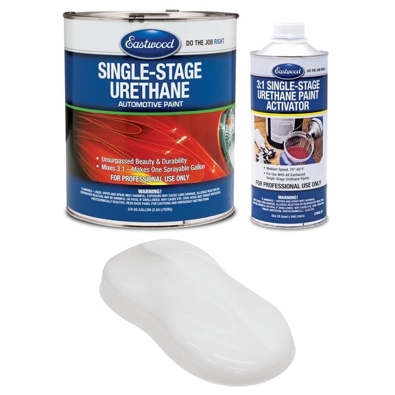 Eastwood 3:1 USA Bright White Single Stage Urethane Automotive Spray Paint 1 Sprayable Gallon Kit