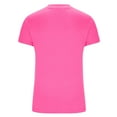thumbnail image 4 of HOMBOM 2025 Tops for Women Hot Pink Spring Crew Neck Y2K Short Sleeve Slim Fit Solid T-shirt XL, 4 of 7