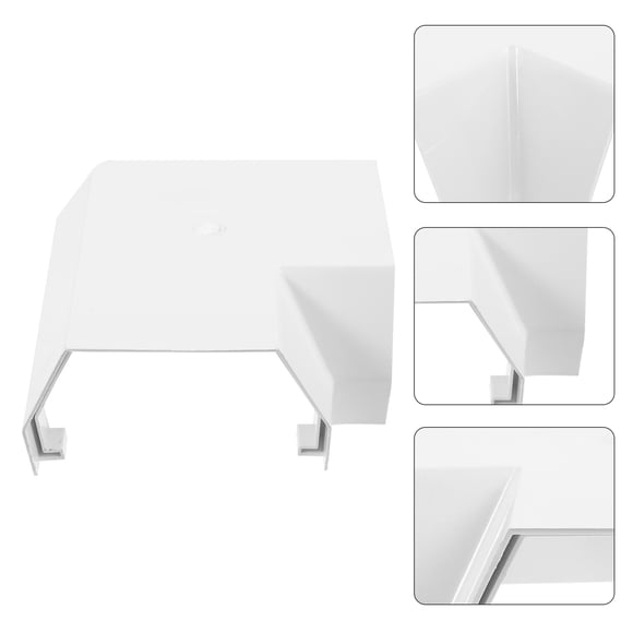 BRIGHTFUFU Home Gutter System Roof Gutter Downspout Fitting PVC 1Set