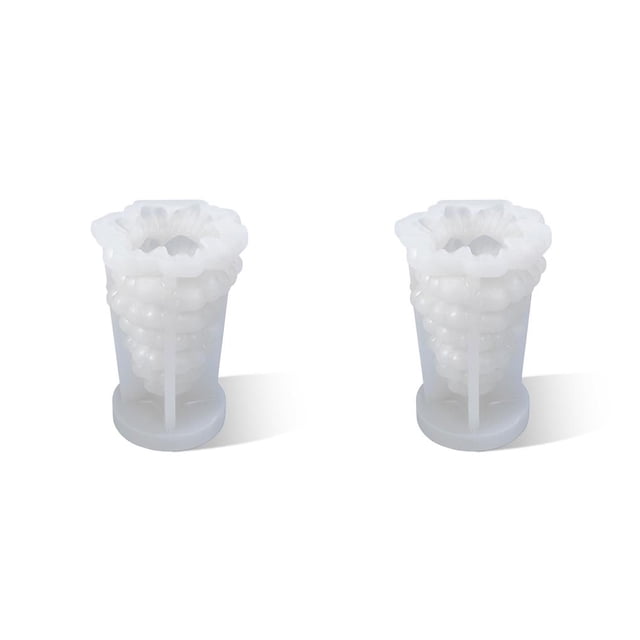 Monstrate Molde de silicona para manualidades de velas de Navidad, molde antiadherente de yeso para velas, moldes de resina epoxi para Type2 NO2