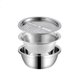 thumbnail image 1 of Colador Apilable De Acero Inoxidable Y Juego De Lavabo Para Mezclar, Colador De Cocina, Lavabo De Arroz, Colador De Ensalada, Juego De Tazones, Colador De Arroz Para Cocina, Restaurante, Cocina Advancent HA026467-02, 1 of 6