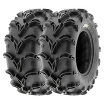 SunF ATV/UTV All Terrain Mud Quad Tire 25x11-10 25x11x10 6 PR Tubeless A050 (Set of 2)