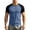 Blue, variant on Mens Color Block V Neck Tees Breathable Stretchy Flex Slim Fit Short Sleeve Raglan Shirts Gym Training Summer Active Daily Comfort Fit Tops