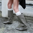 thumbnail image 4 of Bnwani Boots for Women Knee High Fashion Toe Square Wedge Knee-High Casual Knight Boot Gray Size 7, 4 of 5