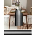 thumbnail image 6 of Black Gray Ombre Burlap Cotton Table Runner 16x72 Inches Long, Vintage Country Wooden Farmhouse Table Runners, Outdoor Dining Tablecloths Decor for Baby Shower/Party/Wedding, 6 of 6