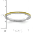 thumbnail image 4 of Solid Sterling Silver Stackable Expressions Yellow Enameled 1.7mm Ring - Ring Size 5.0, 4 of 7