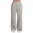 thumbnail image 3 of Women's Half Zip Sweatshirt & Wide Leg Sweatpants Tracksuit Set - Material, Casual Lounge Outfit - Fall/Winter Two Piece Matching Set - US 4-22 Sizes, 3 of 8